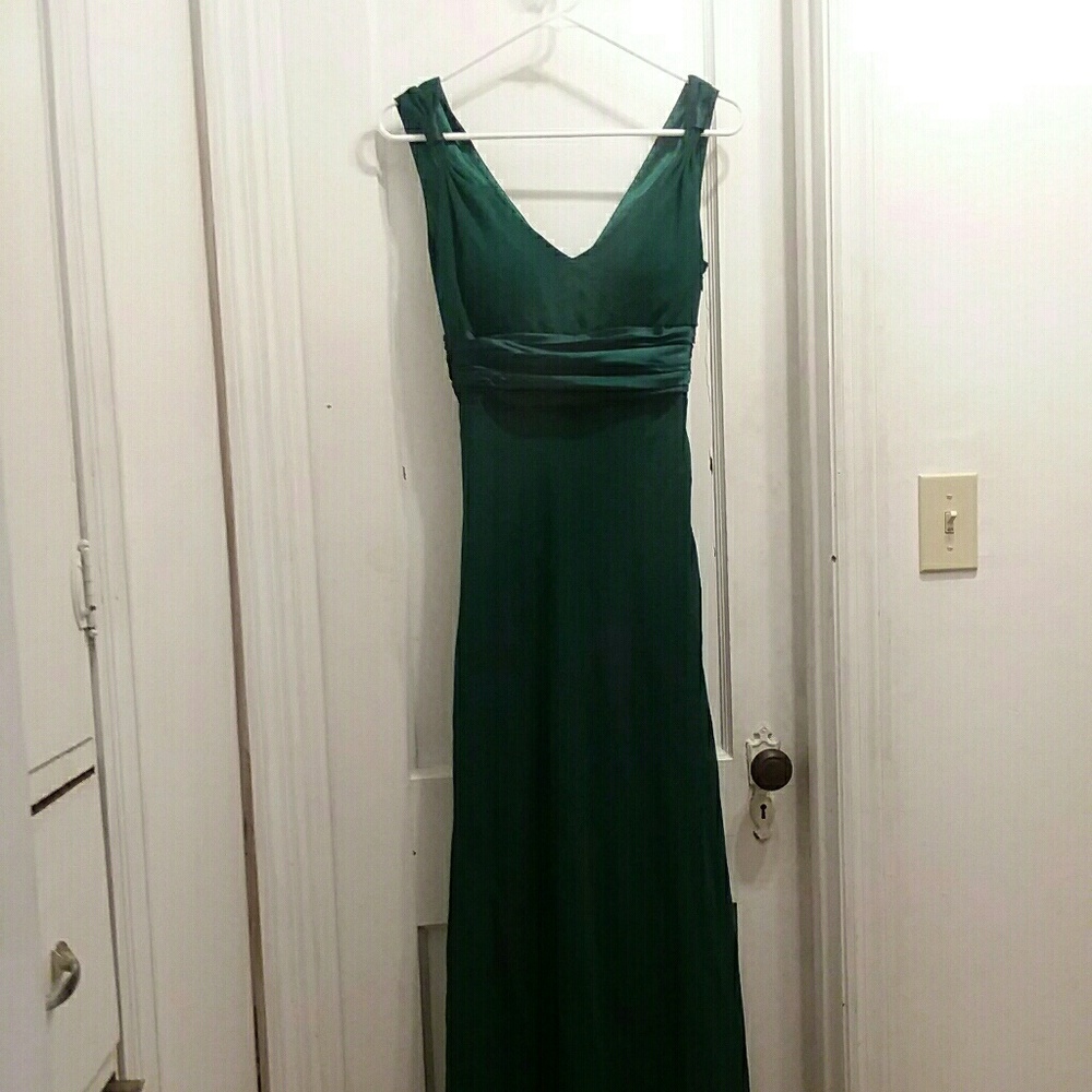 Emerald green formal gown